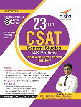portada 23 Years Csat General Studies ias Prelims Topicwise Solved Papers 19952017Paperback