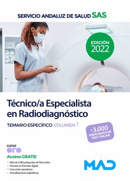 portada Tecnico/A Especialista en Radiodiagnostico del Servicio Andaluz de Salud. Temario Especifico Volumen 1