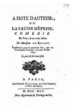 portada La feste d'Auteuil, ou, La fausse méprise (en Francés)