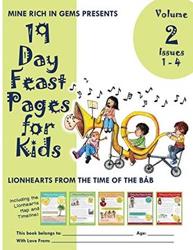 portada 19 day Feast Pages for Kids Volume 2 - Issues 1 - 4: Lionhearts From the Time of the báb (Volume 2, Bundle) (en Inglés)
