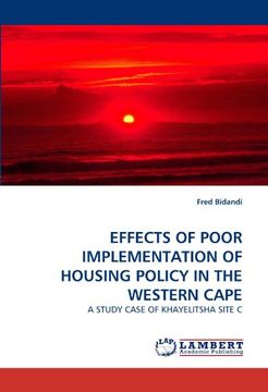 portada effects of poor implementation of housing policy in the western cape (en Inglés)