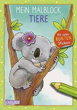 portada Mein Malblock Tiere: Mit Vielen Bunten Stickern (en Alemán)