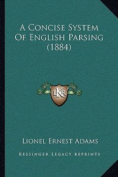 portada a concise system of english parsing (1884)
