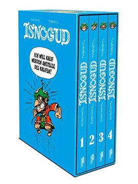 portada Isnogud Collection: Die Goscinny-Jahre - Hardcover-Schuber: Asterix-Autor René Goscinnys Beste Comics in Vier Edlen Sammelbänden (en Alemán)