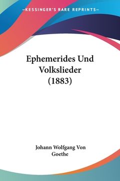 portada Ephemerides Und Volkslieder (1883) (en Alemán)