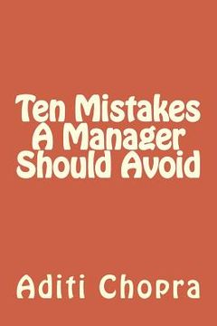 portada ten mistakes a manager should avoid (en Inglés)