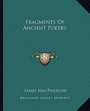 portada fragments of ancient poetry (in English)