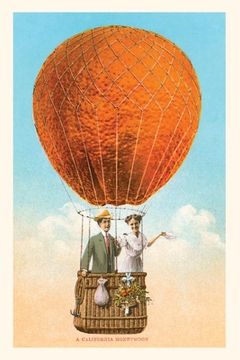 portada Vintage Journal 'A California Honeymoon' Couple in Orange Balloon (en Inglés)