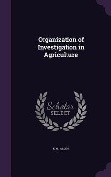 portada Organization of Investigation in Agriculture (en Inglés)