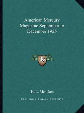 portada american mercury magazine september to december 1925