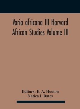portada Varia Africana Iii Harvard African Studies Volume Iii