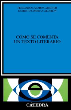portada Como se Comenta un Texto Literario (in Spanish)