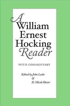 portada william ernest hocking reader (en Inglés)