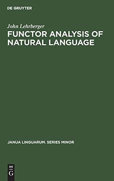 portada Functor Analysis of Natural Language (Janua Linguarum. Series Minor) (en Inglés)