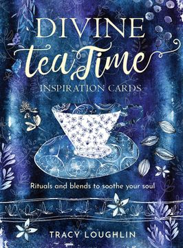 portada Divine tea Time Inspiration Cards: Rituals and Blends to Soothe Your Soul (40 Full-Color Cards, 16-Page Booklet, and Wooden Stand) (en Inglés)