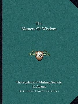 portada the masters of wisdom (in English)