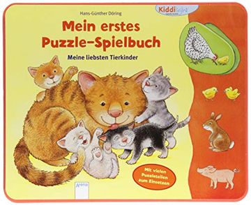 portada Mein Erstes Puzzle-Spielbuch. Meine Liebsten Tierkinder: Kiddilight (en Alemán)