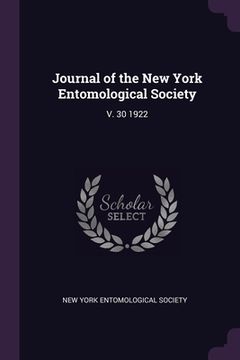 portada Journal of the New York Entomological Society: V. 30 1922 (en Inglés)