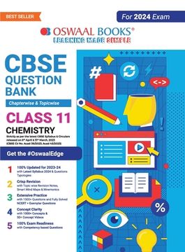 portada Oswaal CBSE Class 11 Chemistry Question Bank (2024 Exam) (en Inglés)