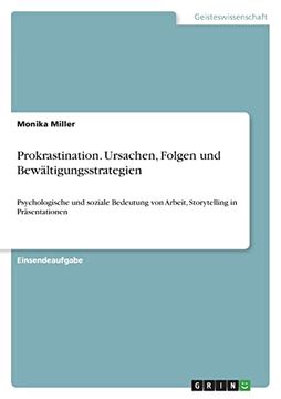 portada Prokrastination. Ursachen, Folgen und Bew? Ltigungsstrategien (en Alemán)