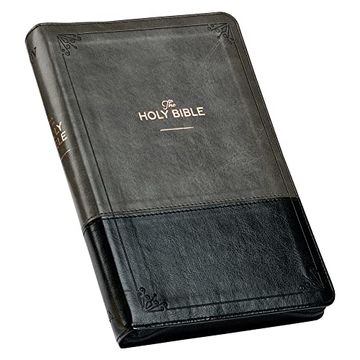 portada Kjv Holy Bible Standard Size Faux Leather red Letter Edition - Thumb Index & Ribbon Marker, King James Version, Gray 