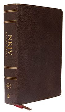 portada Nkjv Study Bible, Premium Calfskin Leather, Brown, Full-Color, Thumb Indexed, Comfort Print: The Complete Resource for Studying God’S Word 