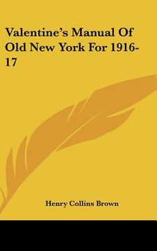 portada valentine's manual of old new york for 1916-17 (in English)