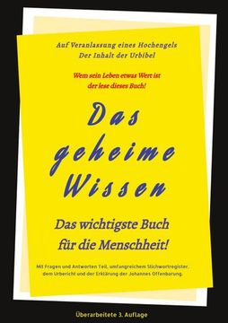 portada 3. Auflage das Geheime Wissen¿ Das Wichtigste Buch für die Menschheit! (in German)