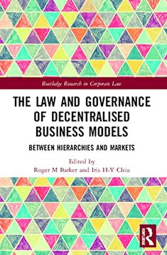 portada The law and Governance of Decentralised Business Models (Routledge Research in Corporate Law) (in English)