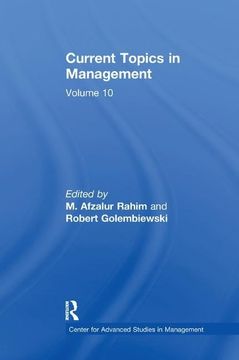 portada Current Topics in Management: Volume 10 (en Inglés)