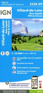 portada Villard de Lans 1: 25 000: Mont Aiguille, pnr du Vercors (en Francés)