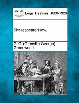 portada shakespeare's law. (en Inglés)