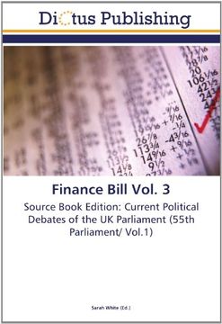 portada Finance Bill Vol. 3: Source Book Edition: Current Political Debates of the UK Parliament (55th Parliament/ Vol.1)
