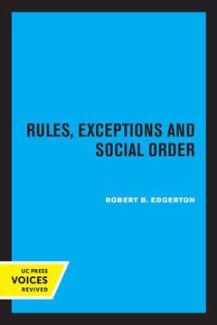 portada Rules, Exceptions, and Social Order (en Inglés)