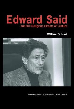 portada Edward Said and the Religious Effects of Culture Hardback (Cambridge Studies in Religion and Critical Thought) 