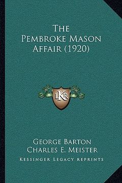 portada the pembroke mason affair (1920)