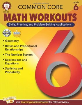 portada Common Core Math Workouts, Grade 6 (en Inglés)