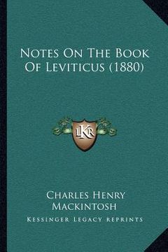 portada notes on the book of leviticus (1880) (en Inglés)