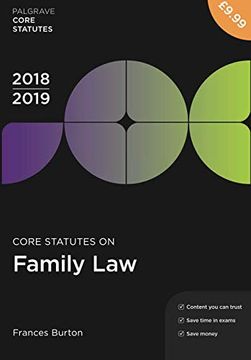 portada Core Statutes on Family law 2018-19 (Macmillan Core Statutes) (in English)