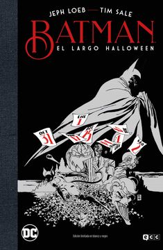 portada Batman: El Largo Halloween - Edición Deluxe Limitada en Blanco y Negro