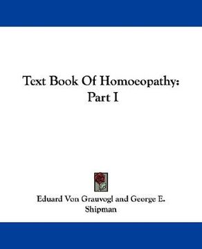 portada text book of homoeopathy: part i (in English)