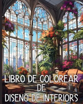 portada Libro De Colorear De Diseno De Interiors: Hermosos y Acogedores Diseños de Escenas de Habitaciones para Adultos