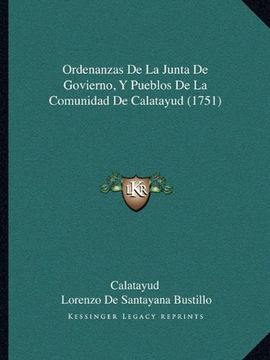 portada Ordenanzas de la Junta de Govierno, y Pueblos de la Comunidad de Calatayud (1751)