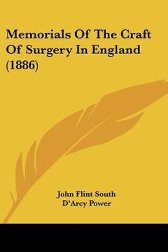 portada memorials of the craft of surgery in england (1886) (en Inglés)