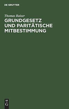 portada Grundgesetz und Paritätische Mitbestimmung (en Alemán)