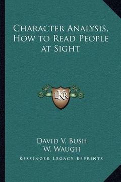 portada character analysis, how to read people at sight (en Inglés)