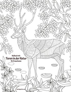 portada Malbuch mit Tieren in der Natur für Erwachsene (en Alemán)