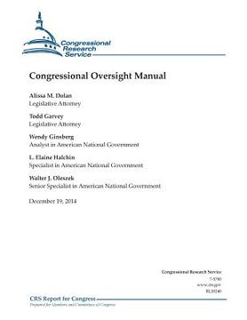 portada Congressional Oversight Manual (en Inglés)
