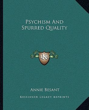 portada psychism and spurred quality (en Inglés)
