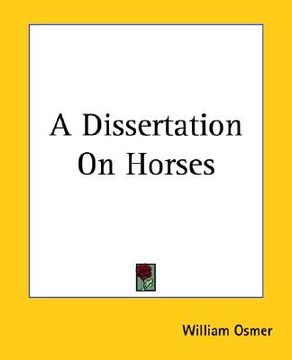 portada a dissertation on horses (en Inglés)